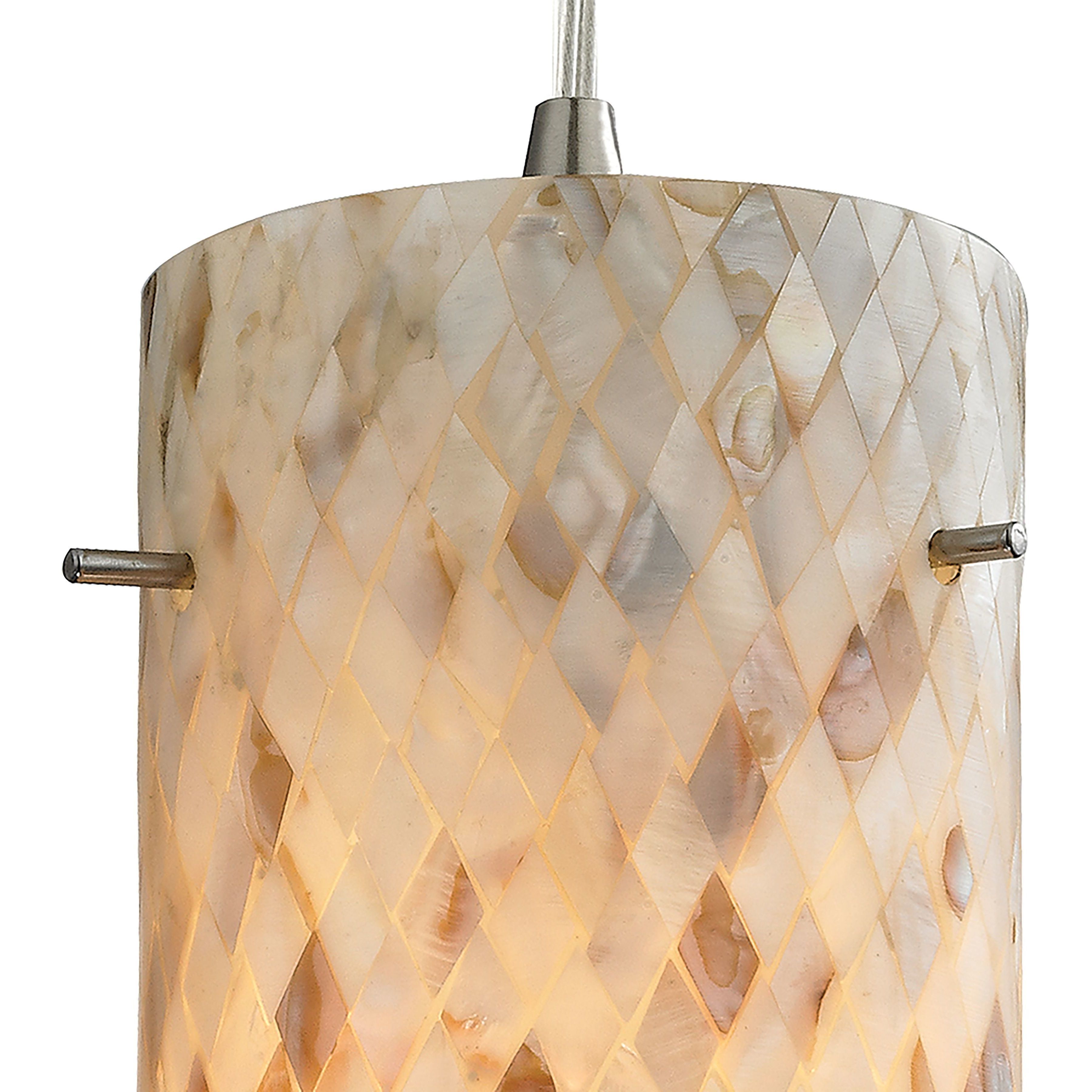 Capri 1 Light 5 inch Satin Nickel Pendant Ceiling Light