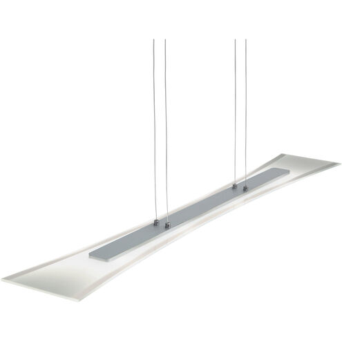 Cartani 4 Light 40 inch Chrome Linear Pendant Ceiling Light