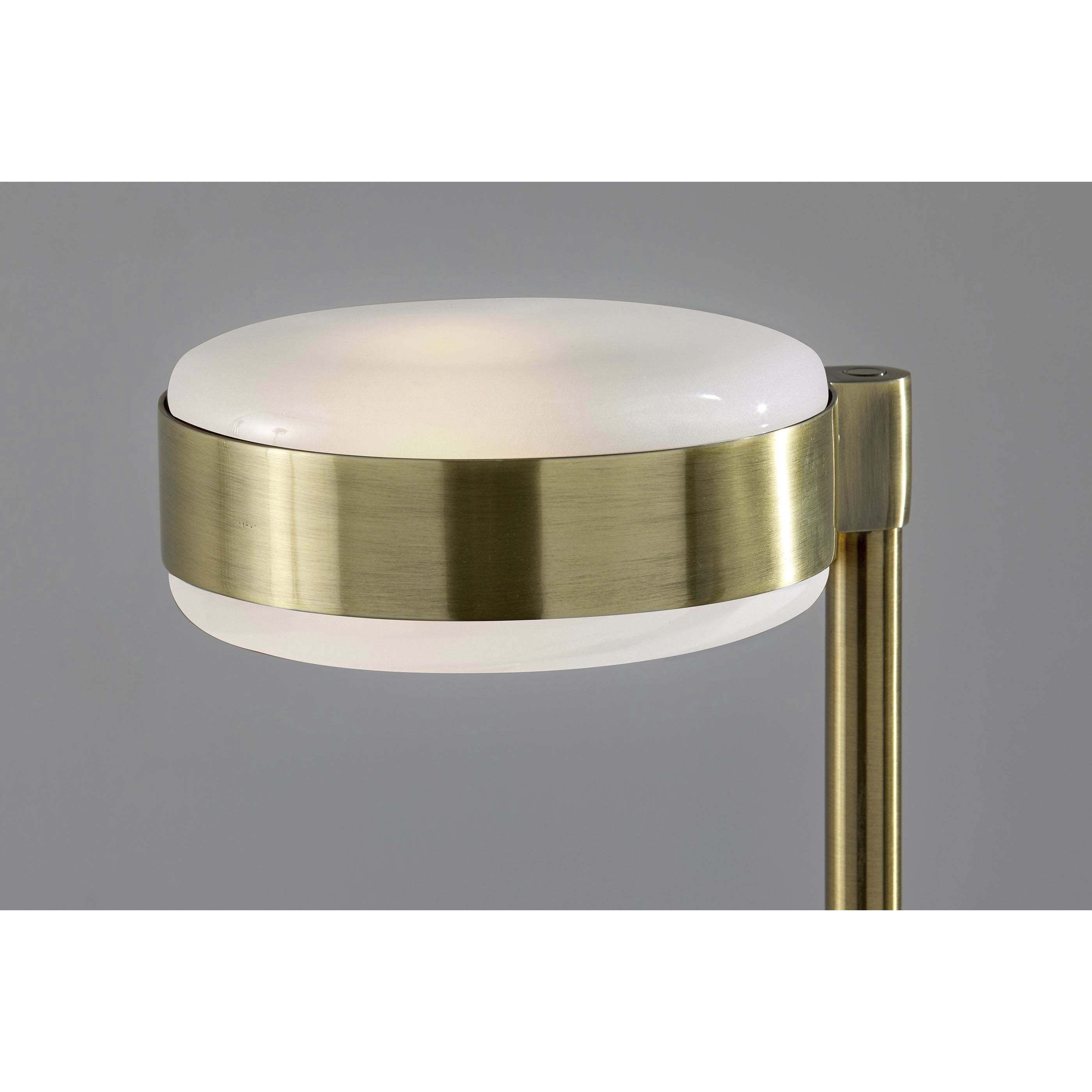 Linis 45 inch 40.00 watt Antique Brass Floor Lamp Portable Light, ADS360