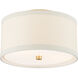 kate spade new york Walker 2 Light 13 inch Gild Flush Mount Ceiling Light in Cream Linen, Small