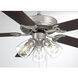 Traditional 52 inch Brushed Nickel with Chestnut and Grey Weathered Oak Blades Ceiling Fan