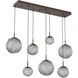 Gaia LED 48 inch Flat Bronze Linear Multi-Pendant Ceiling Light in Smoke, 2700K LED