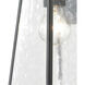 Logan 1 Light 12 inch Matte Black with Clear Outdoor Wall Sconce