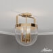 Karloff 3 Light 11.75 inch Alturas Gold Semi-Flush Mount Ceiling Light