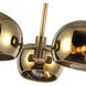 Alora Mood Willow 3 Light 16 inch Brushed Gold/Copper Glass Pendant Ceiling Light
