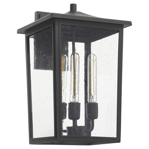 Riverside 3 Light 18 inch Noir Outdoor Wall Mount