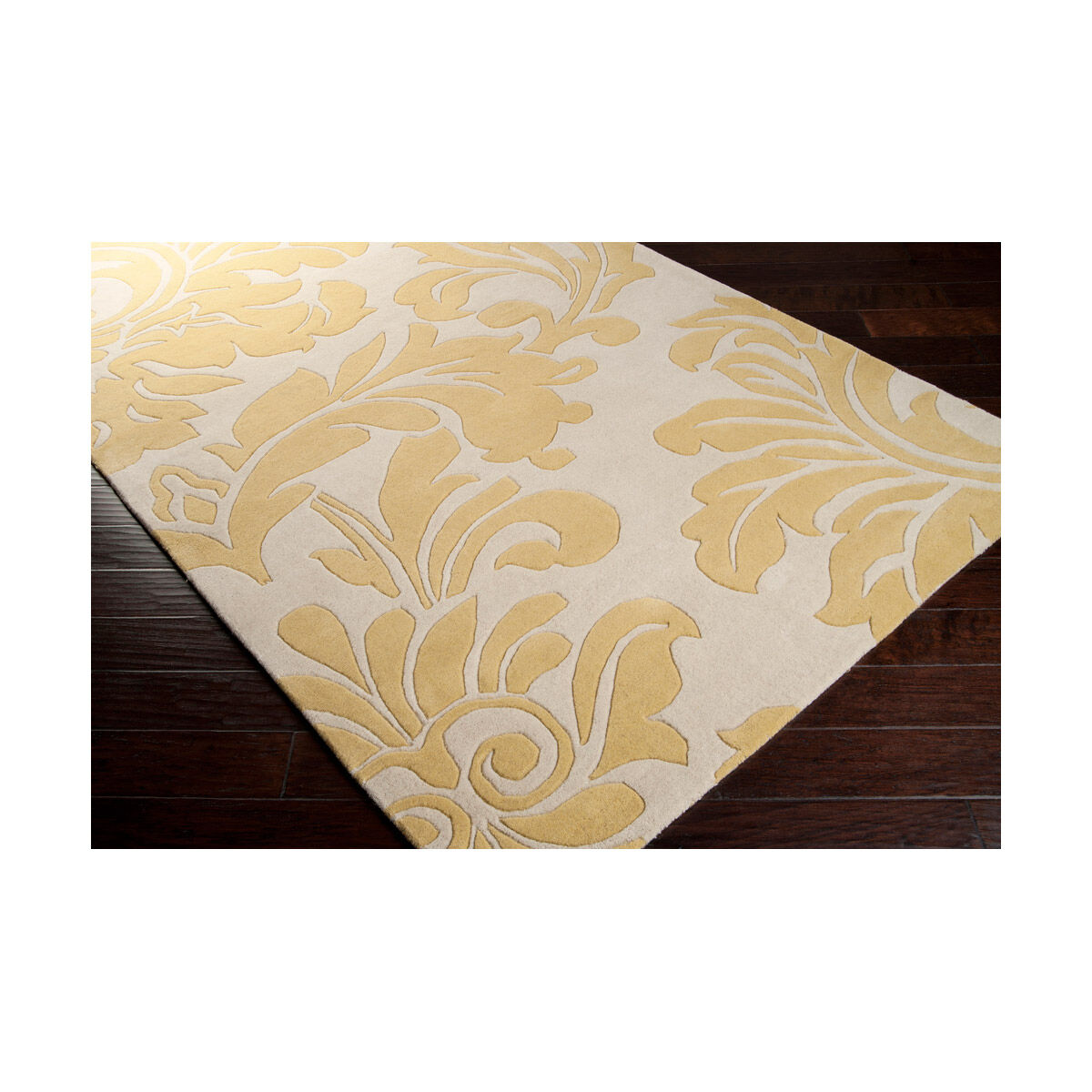 Athena 72 X 48 inch Yellow and Neutral Area Rug, Wool