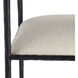 Barbana 39 inch Oxford White and Natural Iron Bar Stool