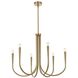 Layne 6 Light 30 inch Gold Chandelier Ceiling Light
