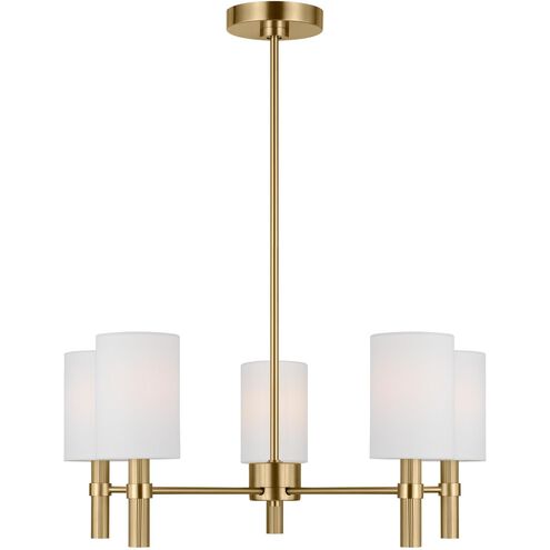 Drew & Jonathan Scott Manor 5 Light 24 inch Satin Brass Chandelier Ceiling Light