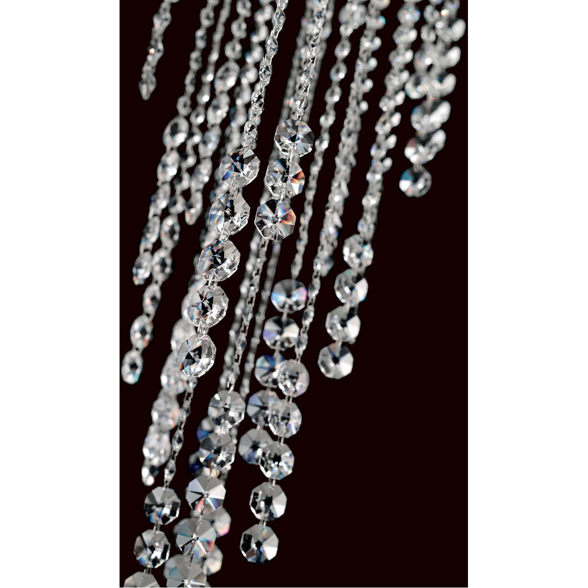 Chantant 6 Light Polished Stainless Steel Pendant Ceiling Light in Optic, Strand