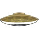 Pinders 2 Light 27.75 inch Contemporary Gold Leaf Flush Mount Ceiling Light