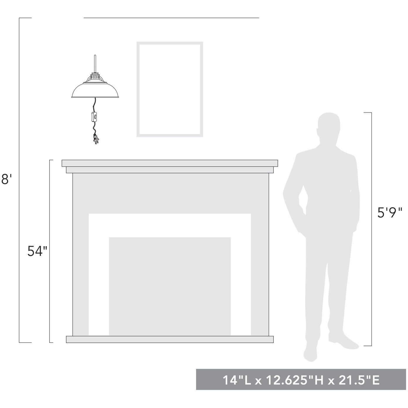 Kinsley 1 Light 14 inch Aged Galvanized Steel Swing Arm Wall Lamp Wall Light in Antique Black Iron