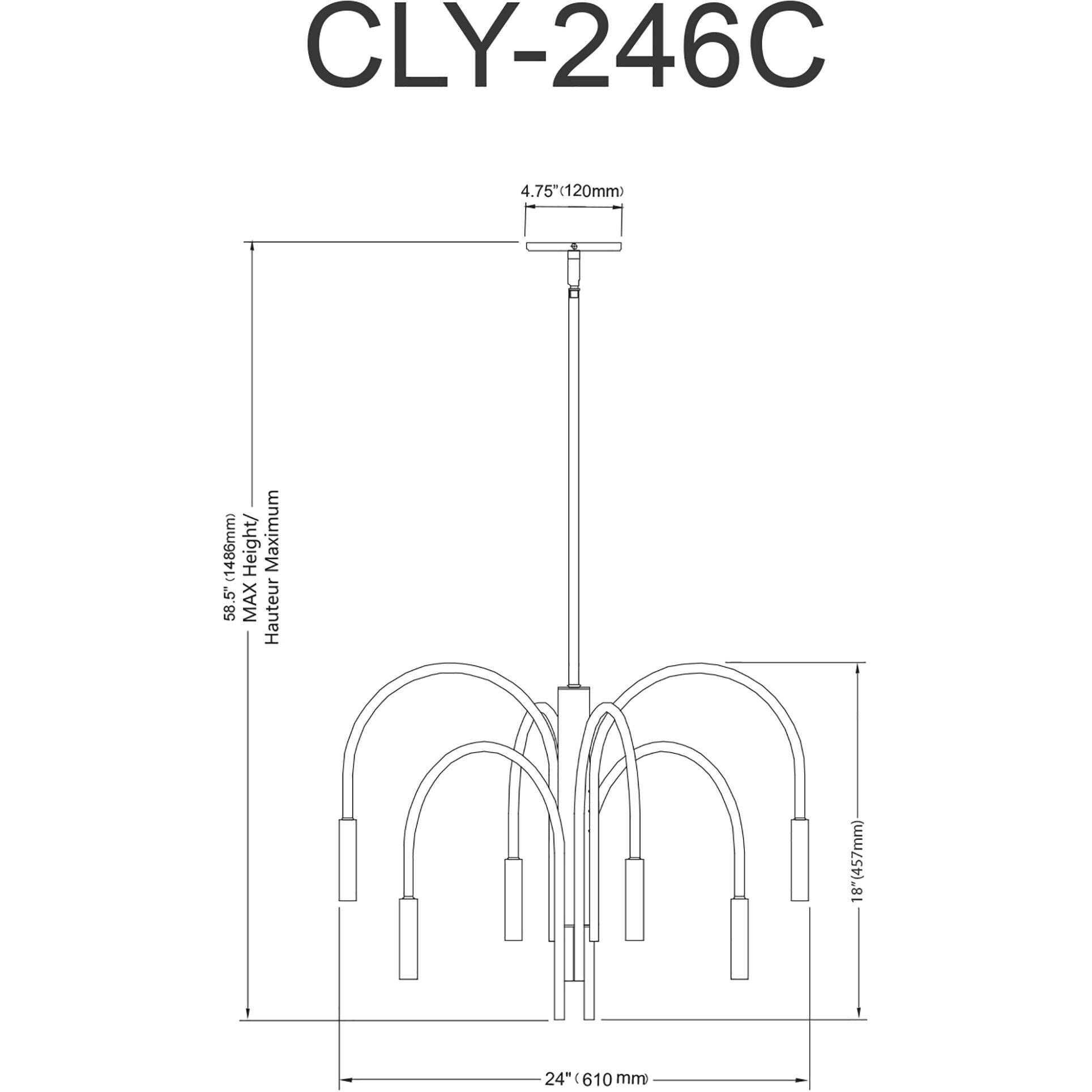 Callway 6 Light 24 inch Aged Brass Chandelier Ceiling Light