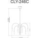 Callway 6 Light 24 inch Aged Brass Chandelier Ceiling Light
