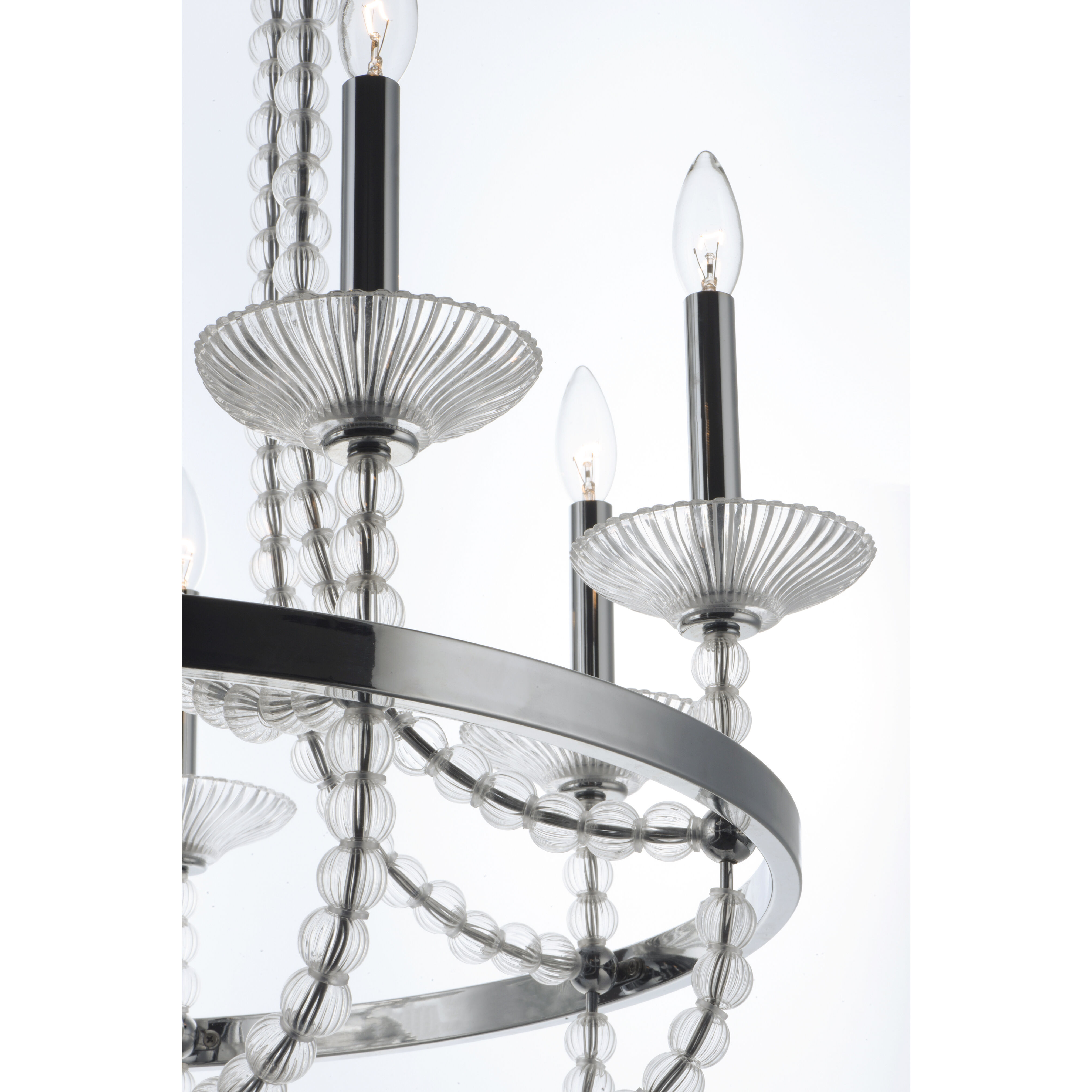 Paris 3 Light 12.5 inch Polished Nickel Single-Tier Chandelier Ceiling Light