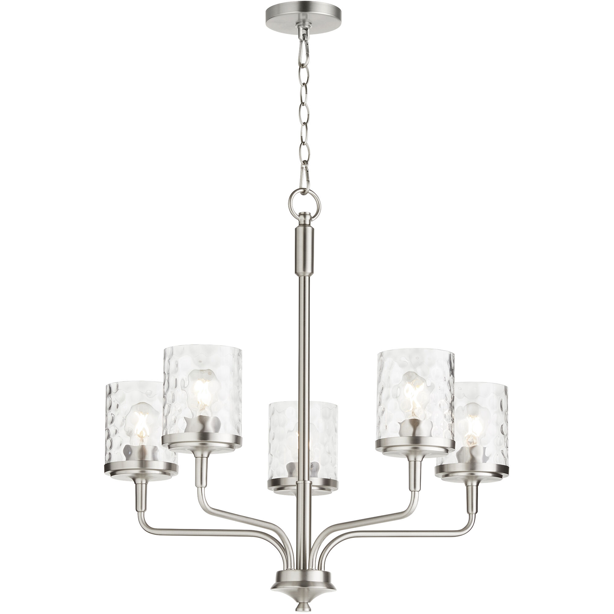 Starky 5 Light 27 inch Satin Nickel Chandelier Ceiling Light