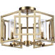 Marco 4 Light 16 inch Brushed Champagne Brass Flush Mount Ceiling Light
