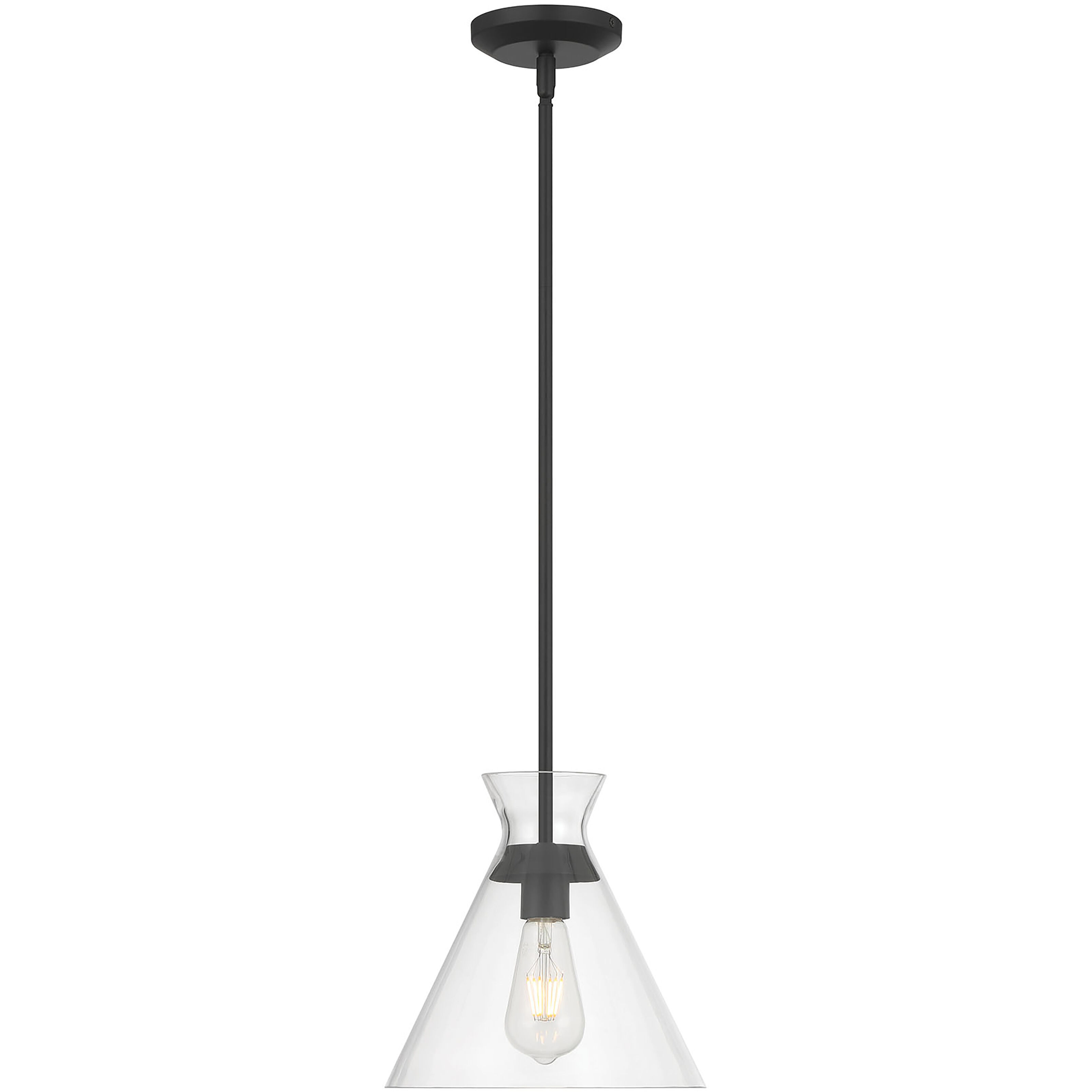 Amarella 1 Light 10 inch Matte Black Pendant Ceiling Light