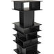 Pisa 77 X 25 X 25 inch Matte Black Shelf