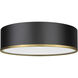 Arlo 4 Light 20.25 inch Matte Black and Rubbed Brass Flush Mount Ceiling Light