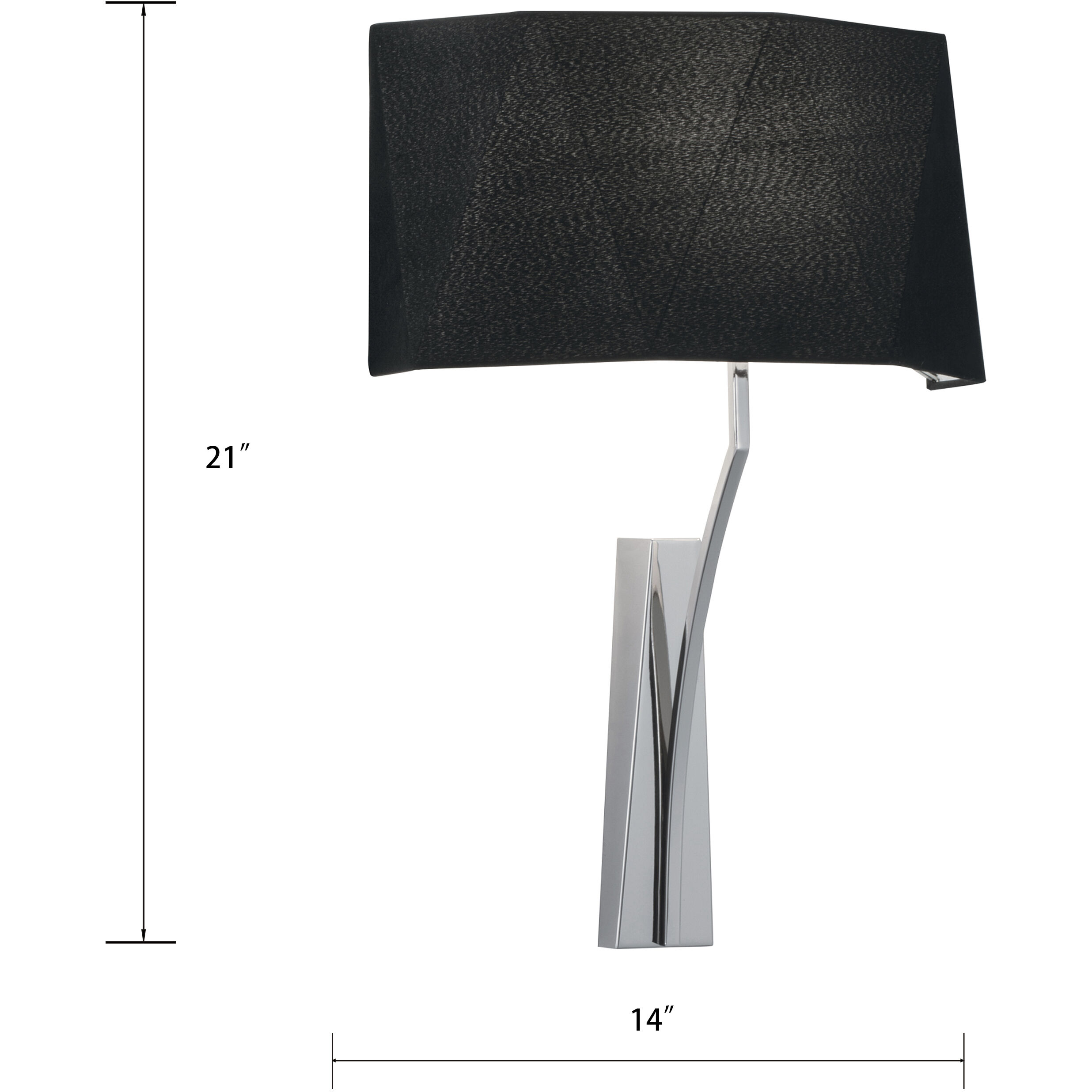 Diamond Sconce Wall Light in Black Fabric