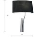Diamond Sconce Wall Light in Black Fabric