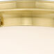 Beacon 1 Light 14 inch Satin Gold Flush Mount Ceiling Light