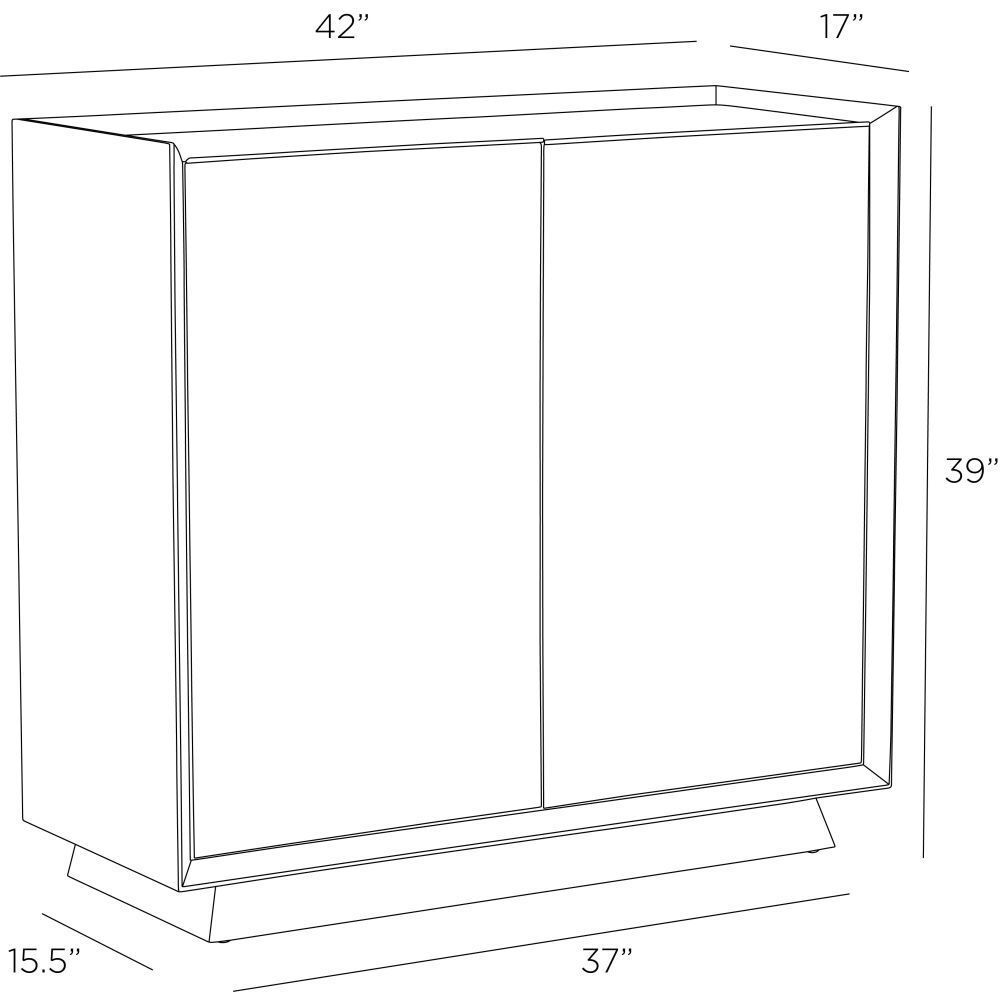 Hudson Sable and Antique Brass Cabinet