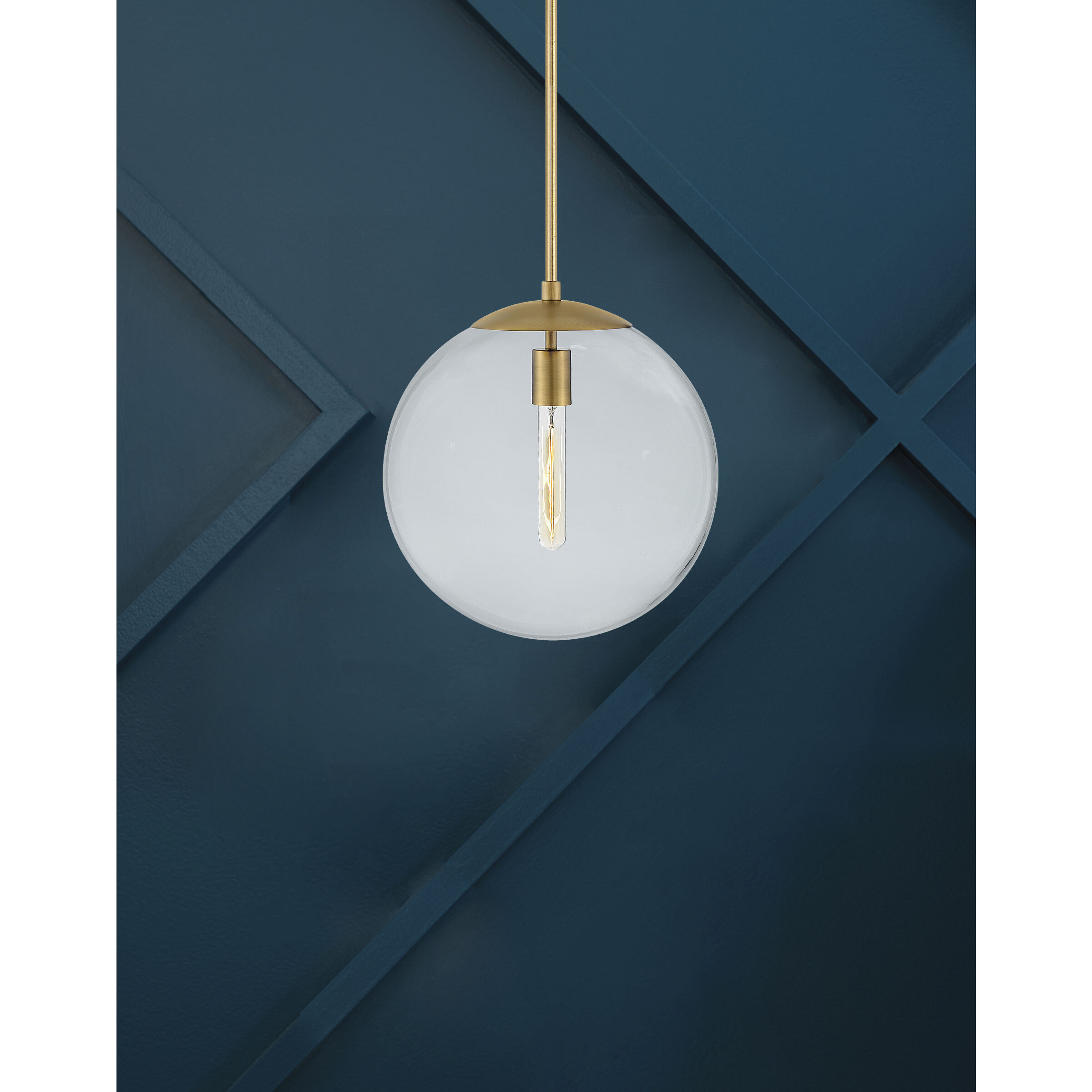 Warby 1 Light 13.5 inch Heritage Brass Indoor Chandelier Ceiling Light in Clear