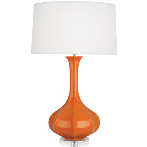 Pike 32.75 inch 150.00 watt Pumpkin Table Lamp Portable Light in Lucite