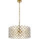 Lyla 5 Light 21 inch Brass Pendant Ceiling Light