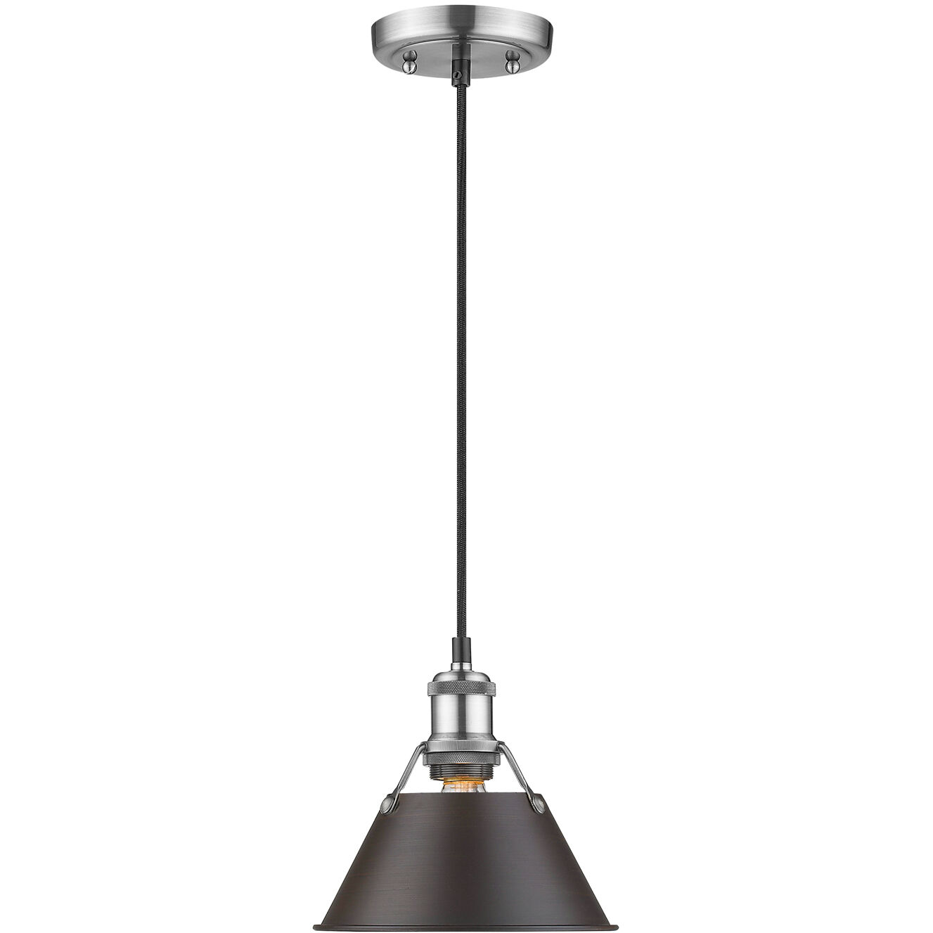 Yep Orwell 1 Light 7.5 inch Pewter Pendant Ceiling Light in Rubbed Bronze, Small
