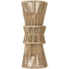 Chapman & Myers Antigua LED 9 inch Bronze and Natural Abaca Sconce Wall Light