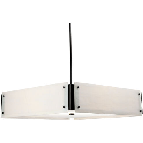 Textured Glass 4 Light 24 inch Novel Brass Chandelier Ceiling Light in Rimelight Frosted