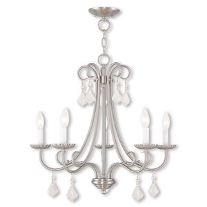 Daphne 5 Light 25 inch Brushed Nickel Chandelier Ceiling Light