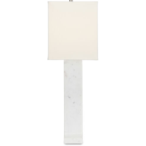Leo 30 inch 150.00 watt White Marble Table Lamp Portable Light