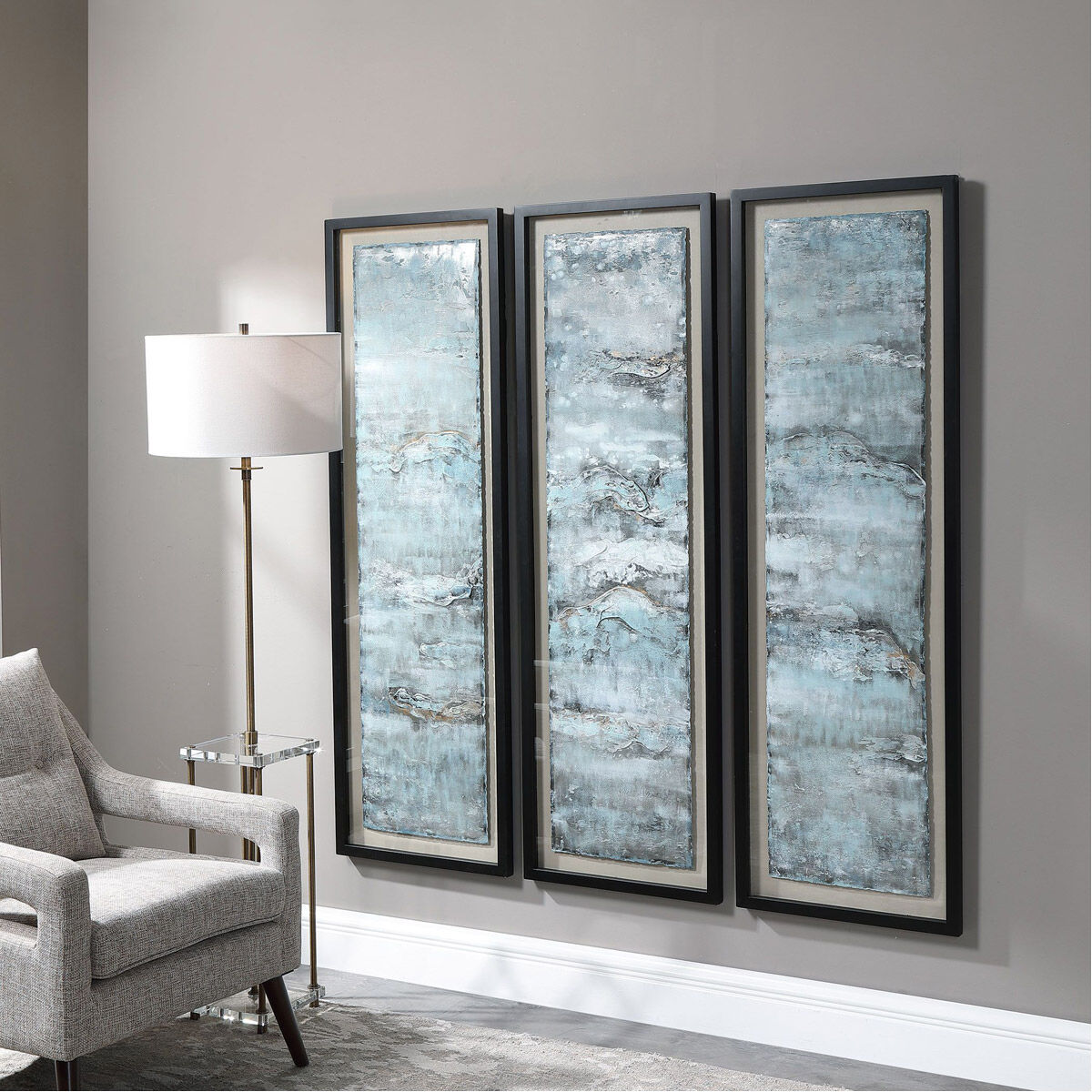 Uttermost 35374 Ocean Swell 66 X 21 inch Painted Metal Art