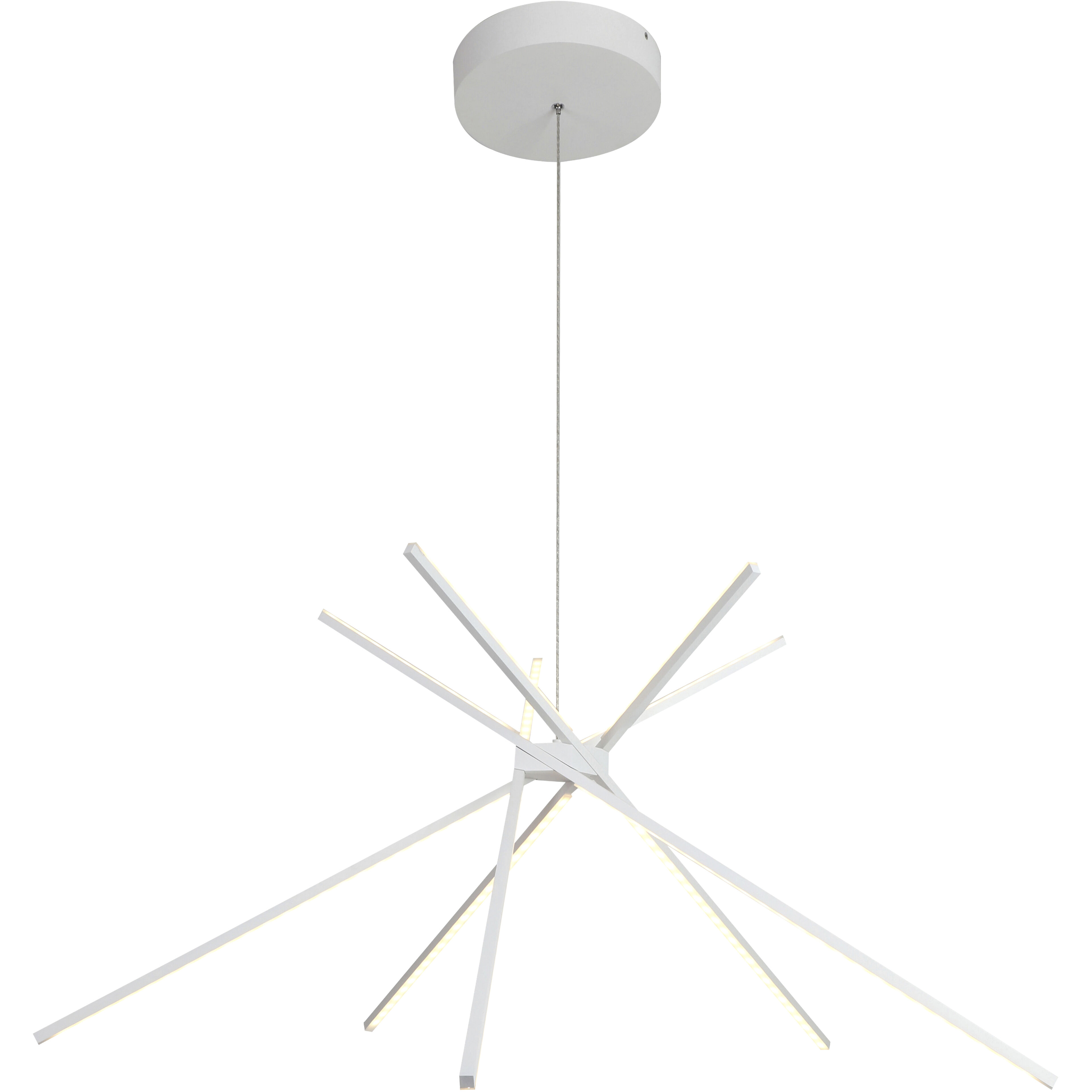 Canada LED 42.5 inch Matte White Chandelier Ceiling Light
