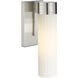 Empire 1 Light 3.13 inch Satin Nickel Sconce Wall Light in Matte White Glass