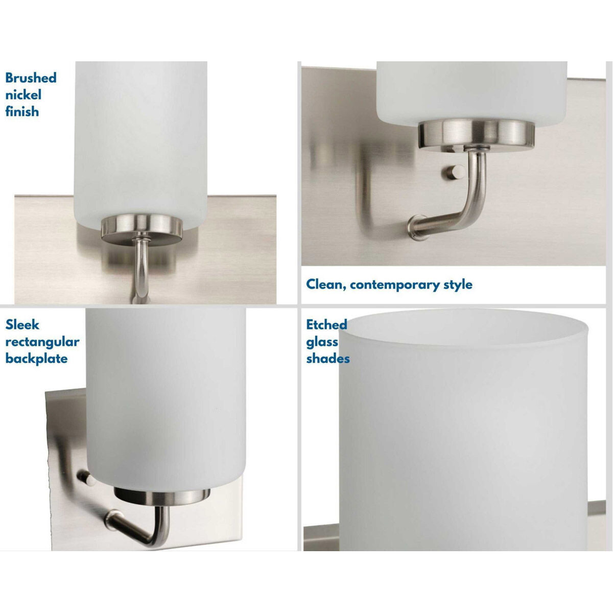 Merry 3 Light 24 inch Brushed Nickel Bath Vanity Light Wall Light