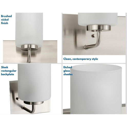 Merry 3 Light 24 inch Brushed Nickel Bath Vanity Light Wall Light