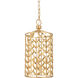 Claire Bell 3 Light 12 inch Gold Leaf Lantern Pendant Ceiling Light