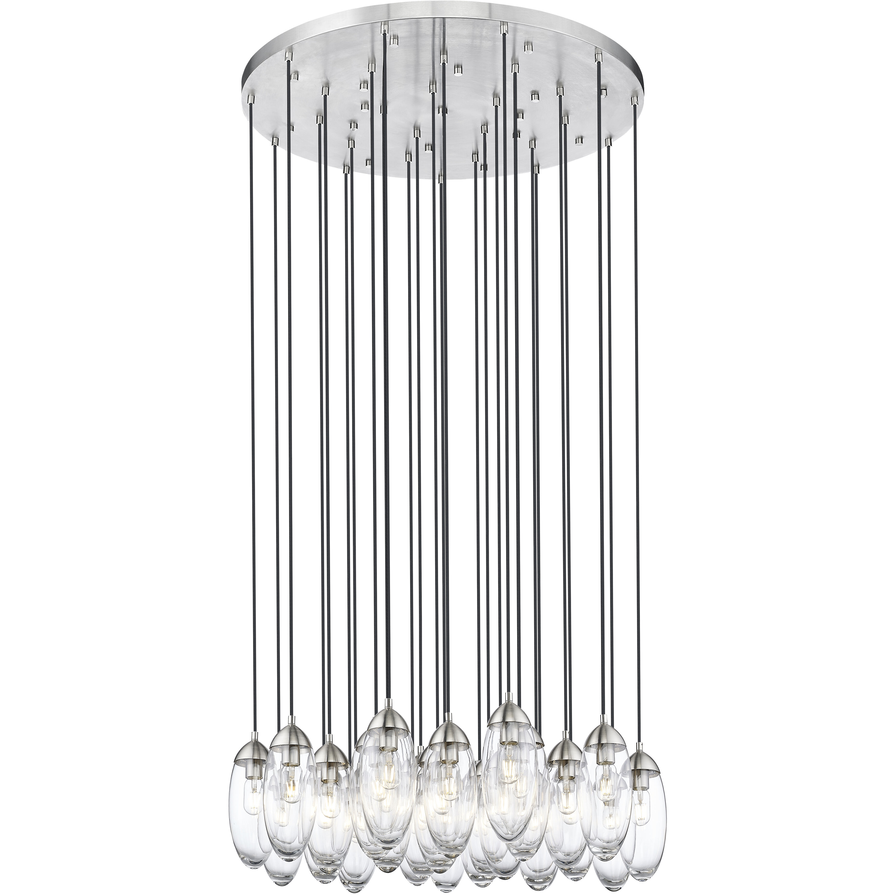 Arden 27 Light 36 inch Brushed Nickel Chandelier Ceiling Light