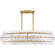 Rene 8 Light 45 inch Distressed Brass Chandelier Ceiling Light