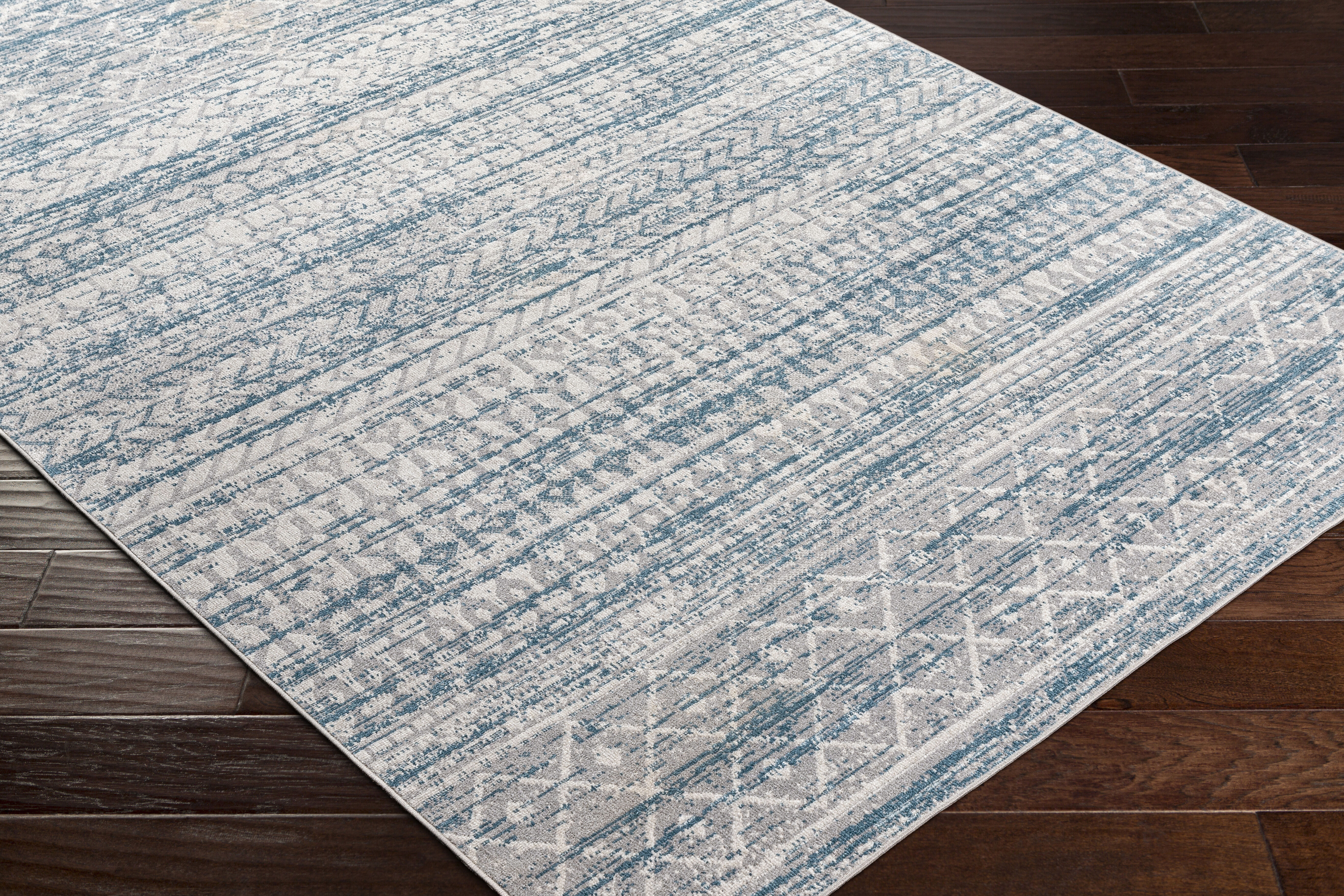 Lavadora 87 X 31 inch Blue Rug in 2.5 x 8, Runner