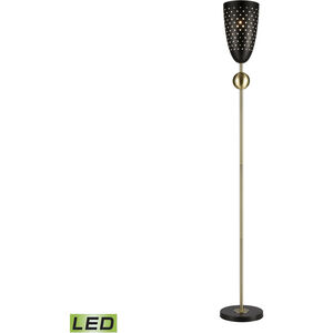 Amulet 69.5 inch 60.00 watt Black with Antique Brass Floor Lamp Portable Light