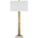 Allegory 37 inch Antique Brass/White Marble Table Lamp Portable Light