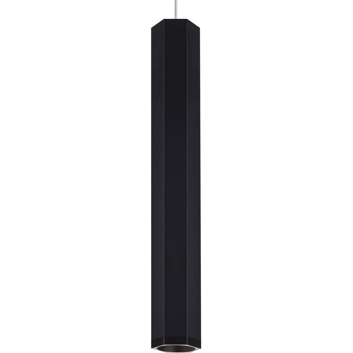 Sean Lavin Blok 1 Light 12 Matte Black/Satin Nickel Low-Voltage Pendant Ceiling Light in FreeJack, LED 90 CRI 3000K