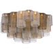 Helsinki 6 Light 26 inch Vintage Gold Leaf Semi Flush Ceiling Light